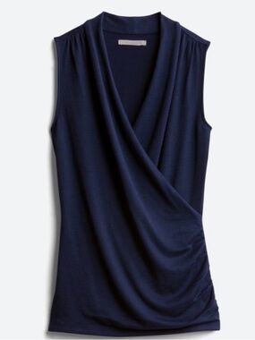 *NWT* 41 Hawthorne from Stitchfix Womens Benni Wrap Front Ruched Knit Top, Small